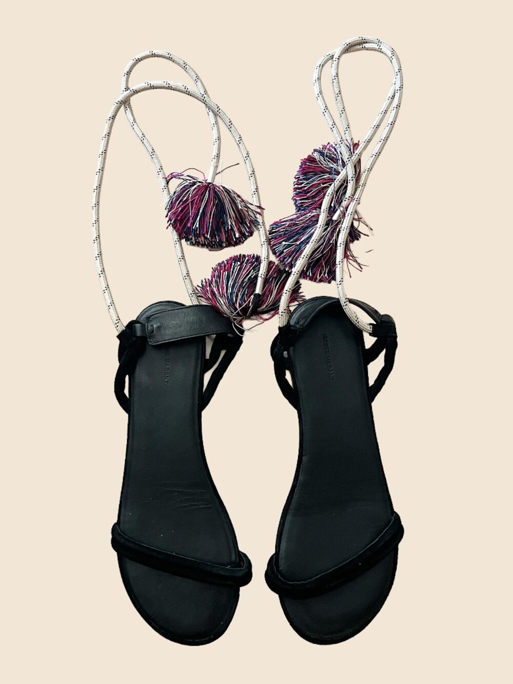 Isabel Marant Suede Astrid Cook Tassel Sandals size 37